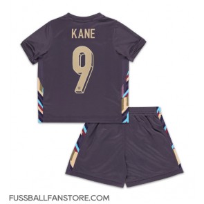 England Harry Kane #9 Replik Auswärtstrikot Kinder EM 2024 Kurzarm (+ Kurze Hosen)